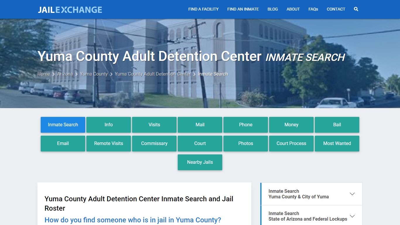 Yuma County Adult Detention Center Inmate Search - Jail Exchange